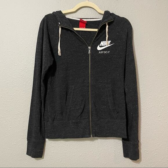 Nike Tech Grey Lightweight Full Zip Hoodie Sweatshirt Women S Casual Retro Sport - Picture 1 of 8